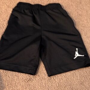 Jordan Kids Black Shorts with White Logo